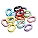 O Ring Clips 30pc Colorful Metal Oval Ring Snap Hook Spring Clasps Clips Key Connectors for Plumbing, Automotive & Industrial Equipment(Lake Green)