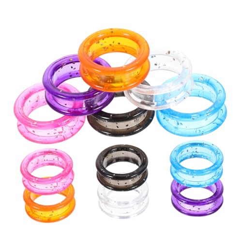 COLLBATH 18Pcs Silicone Finger Rings for Pet Grooming Scissors Comfortable Soft Grips for Enhanced Finger Protection Professional Precision Dog Hair Cutting Accessories