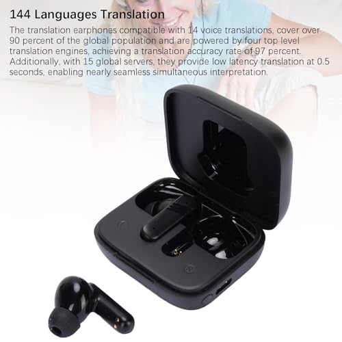 Auricular traductor de 144 idiomas bidireccional Jiawu con Bluetooth 3