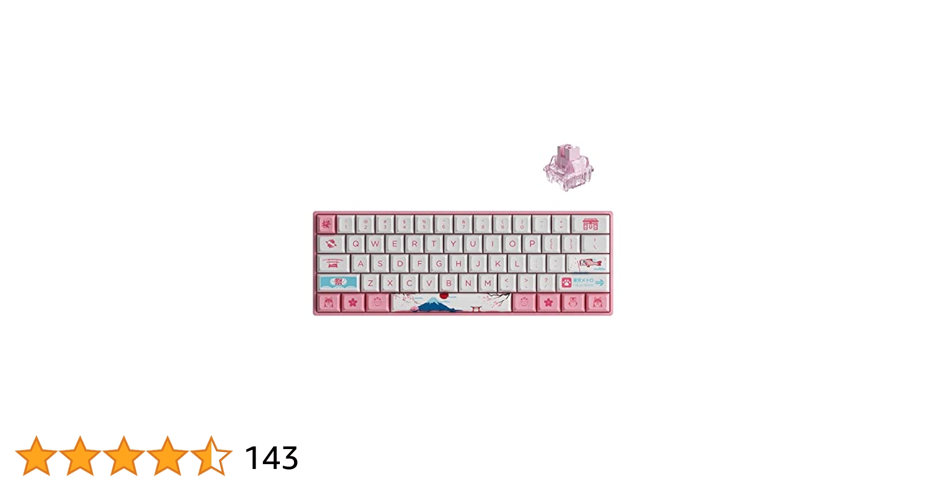 [専用出品]akko Akko World Tour Tokyo 3061S 60% Pink Wired Mechanical Gaming