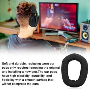 Image of ZORBES 2PCS Replacement Earpads for Logitech G435 Lightspeed Wireless Gaming Headphones with 1PCS Headband Cushion, Ear Pads Cushions with Durable Mesh Fabric, High-Density Foam