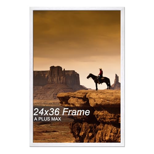 A PLUS MAX 24x36 Picture Frame White Light Weight Wall Mount