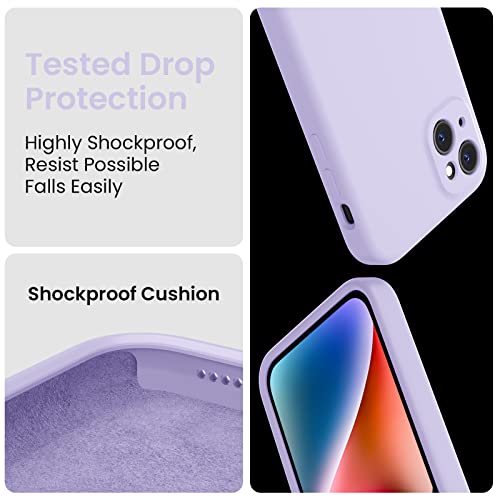 Image of FireNova Designed for iPhone 13 Case, Silicone Upgraded [Camera Protection] Phone Case, Soft Anti-Scratch Microfiber Lining Inside, 6.1 inch, Clove Purple
