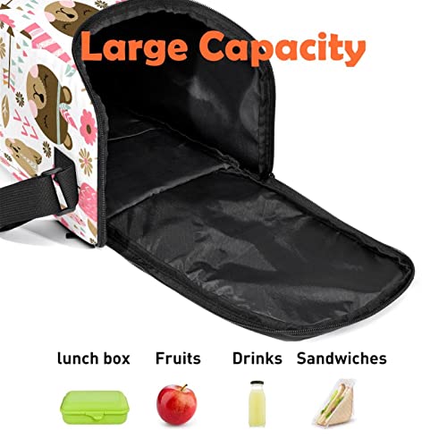 Bolsa de almuerzo rosada resistente para llevar comida a la oficina de forma cómoda 3