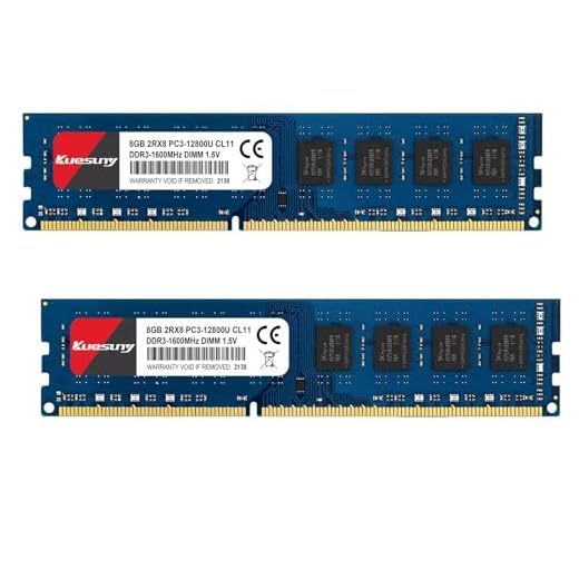 Kuesuny 16GB Kit (2X8GB) DDR3 1600MHz Udimm Ram PC3-12800 PC3-12800U 1.5V CL11 240 Pin 2RX8 Dual Rank Non-ECC Unbuffered Desktop Computer Memory Ram Module Upgrade