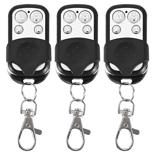 Kit da 3 Telecomandi Universali Autoapprendenti per Cancello Automatico, a 4 Tasti e con Frequenza Fissa 433,92 MHz