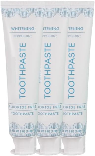 Trader Js Toothpaste (3 COUNT, Peppermint Fluoride Free Whitening Toothpaste)