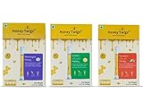 Honey Twigs - Pure Honey Sticks Pack | Pure Himalayan, Lemon, Turmeric Flavoured Combo - 90 Count (30 straws each) | 100% Natural, On the Go, Mess-Free