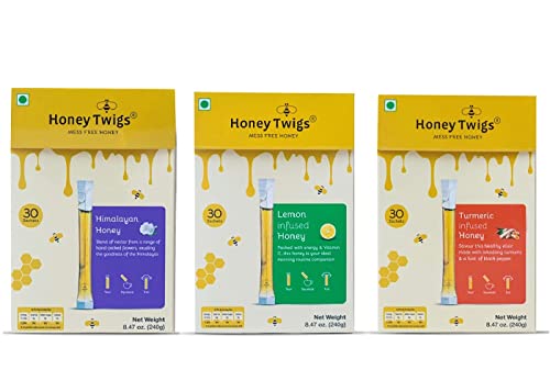 Honey Twigs - Pack de 90 Bastones de Miel Pura