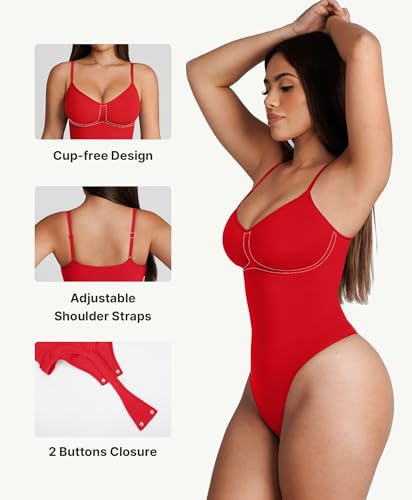 Image of FeelinGirl Shapewear Bodysuit for Women Tummy Control Body Shaper Going Out