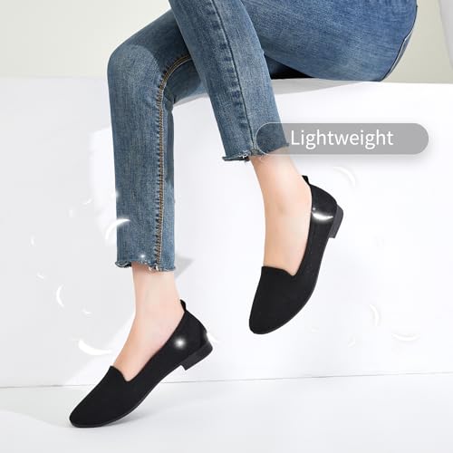 Image of BABUDOG Women's Flats Shoes Shiny Mesh Loafers Shoes Soft Memory Foam Flats
