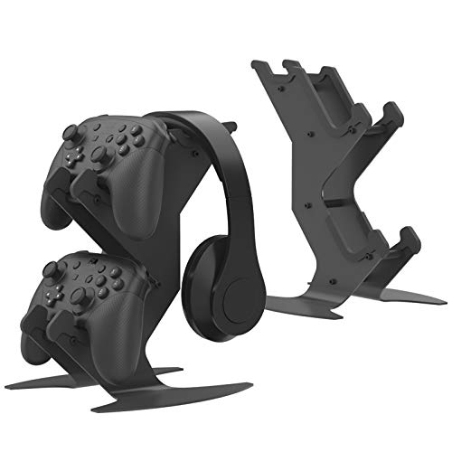 Gaming Headset Stand,Controller Holder for NS ,PS5, PS4,360, Xbox Sereis X - Universial Desk Mount for Game Controller Gamepad Cable Headphones Mobile Phones
