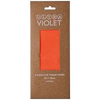 Design By Violet 3 Sheet Orange Neon Tissue – Vibrant Wrapping Tissue Paper for Gift Bags, Hampers & Craft Projects – 50cm x 70cm