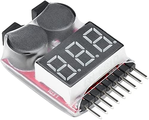 YUNIQUE UK 1 Piece 1-8S Lipo LiMn Battery Tester Low Voltage Buzzer Alarm