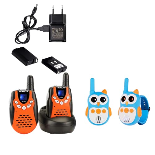 Talkie walkie enfants rechargeable Retevis RT602 et RT30W hibou