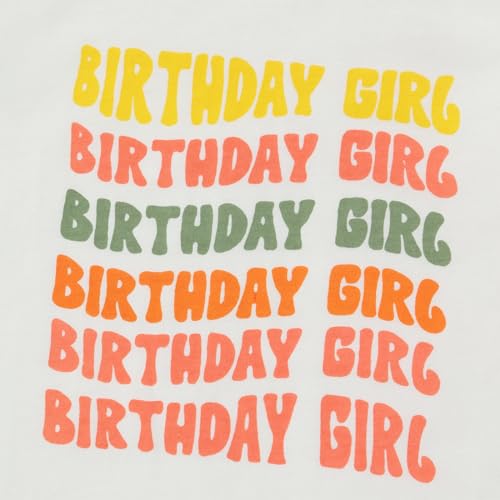 Image of Summer Kids Toddler Baby Girl Birthday Shirt Short Sleeve Birthday Girl Letters Print T-Shirt Tops for Girls 1-5 Years