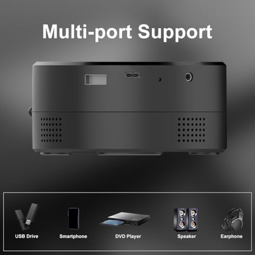 Mini projecteur LED support 1080P avec fonction USB SYNC écran mobile