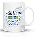 Kaffeebecher24 - Geschenk zur Einschulung Junge und Mädchen - Personalisiert mit Name - Spülmaschinenfest - Geschenke Einschulung - Schulkind Tasse (Junge)