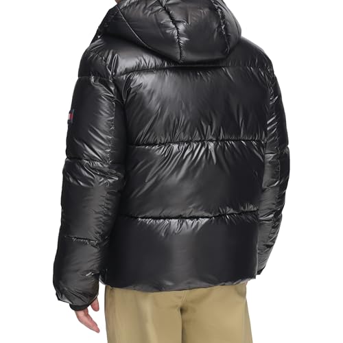 Tommy Hilfiger Men's Shiny Quilted Puffer with Patch Logo3
