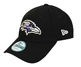 ravens nfl Gesticktes Baltimore Ravens Logo auf der Vorderseite. Gesticktes New Era Logo auf der Seite. Klettverschluss mit Baltimore Ravens Namenslogo. 6 Panel. 9Forty fit.