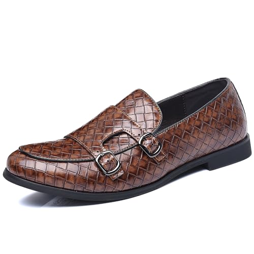 COSIDRAM Men's Dress Shoes Oxfords Slip on Classic Modern Formal Leather Shoes Casual Loafers