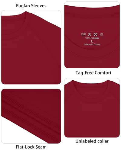 Image of Boys UPF 50+ Rash Guard Swim Shirt, Kids Youth Long Sleeve Sun Protection UV Rashguard Shirts for Water Surfing Beach