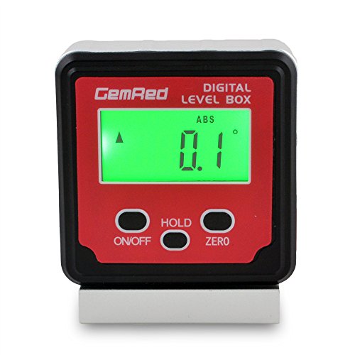 Gemred Digital Angle Gauge (Aluminum-With V-Groove Bottom & Hold) #TOP1