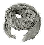 Niklarson Schal Tuch kieselgrau 190x100cm Damen Poncho Stola Pareo Viskose T2029