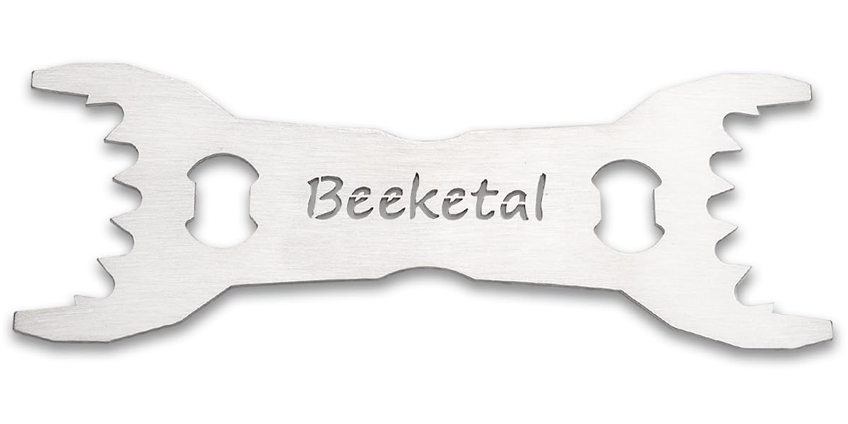 Beeketal Profi Wildspreizer Edelstahl WS-280B | 280 mm Brustraumspreizer für schweres Schwarzwild & Rotwild | Stabiler Jagdspreizer mit Zähnen & Flaschenöffner | Rostfrei & Hygienisch
