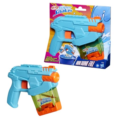 Nerf Super Soaker Mini Dunk-Fill Wasserblaster, klein & handlich (auch zum Mitnehmen) und einfach zu befüllen, Outdoorspielzeug für Jungen und Mädchen ab 6 Jahren