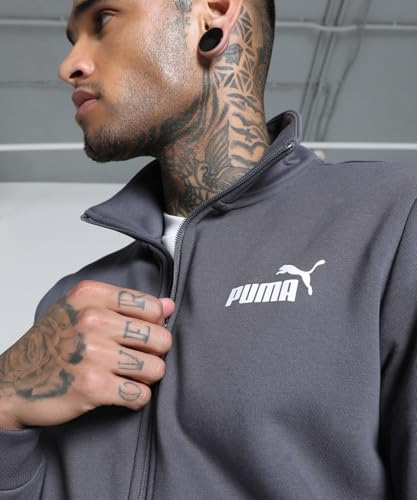 Image of Puma Men Polycotton Active Track Suit | Lightweight Full-Zip Jacket & Track Pants Set for Men