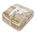 KOYOU Super Soft Light Brown Plush Sherpa Borrego Blanket Throw Queen or Full Size Bed