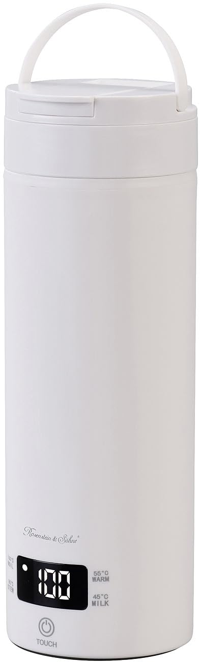 Rosenstein & Söhne Mini-Reisewasserkocher: 2er-Set Reise-Wasserkocher & Isolierkanne, 300 W, 500 ml, 4 Stufen (Isokannen)