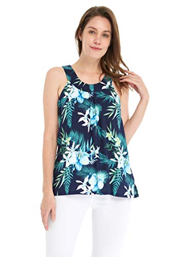 Image of Family Matching Hawaiian Clothes, Orchid Breeze Navy | Lightweight 100% rayon • Family matching outfits • Beach vacations • Luaus • Cruises • Family photos