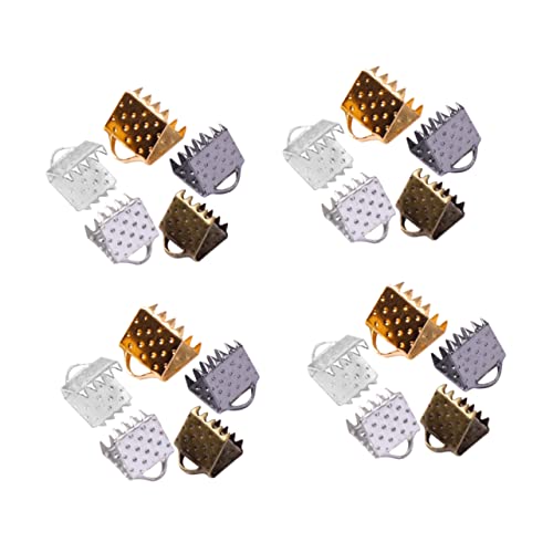 COHEALI Metal Jewelry Clip Buckle Plated Clip 6mm Fastener Clamp for DIY Bracelet