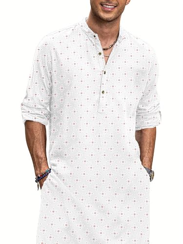 Image of BE ACTIVE Cotton Kurta for Men | Traditional and Classy Design | Indian Kurta | Full Sleeve Kurta