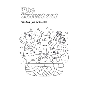 Paperback The cutest cat: Bold coloring book