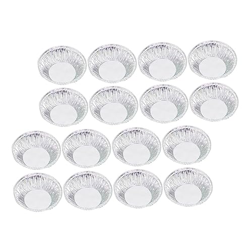 HOLIDYOYO 300 Piezas Molde de Base para tarta de huevo tarteras para tartas moldes de tarta para hornear mini latas de pastel moldes para tartas Moldes para hornear de bricolaje Silver