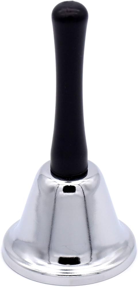 Carillon de réception pour hôtel / Cloche à main / Sonnette de service Sonnette classique en acier pour appels de service (Campana 13 cm)
