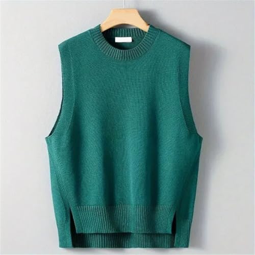 Men's Loose Fit Casual Waistcoat Knitted Vest Sleeveless Cable Knit Sweaters Pullover2