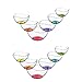 Produktbild technic24 LAV 12 tlg. Glasschalen Vira mit Farbige Boden Schalen Glasschale Dessertschale Farbige Glasschale Vorspeise Glas Gläser 310ml