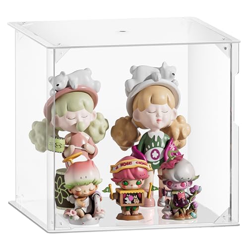 VINAEMO フィギュアケース アクリルケース UVカット コレクションケース 磁石付き 前扉 DIY組み合わせ 積み重ね可能 ディスプレイケース 組立簡単 頑丈 防汚れ アクリルショーケース フィギュア・コレクションアイテム・ガンプラ・ぬいぐるみの展示に最適 (幅24×奥行24×高さ24cm)