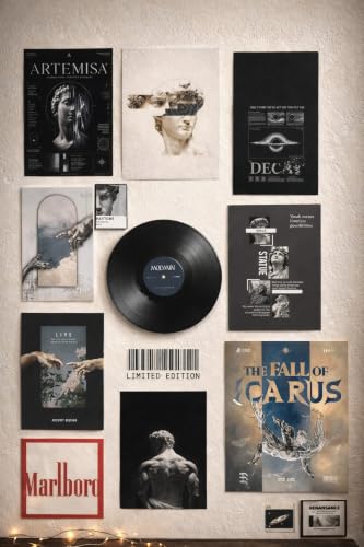 Image of Limited Edition Wall Poster Set, Music Theme, Aesthetic Room Decor, Multi-Print Collection pack of 12+ for Aesthetic wall post