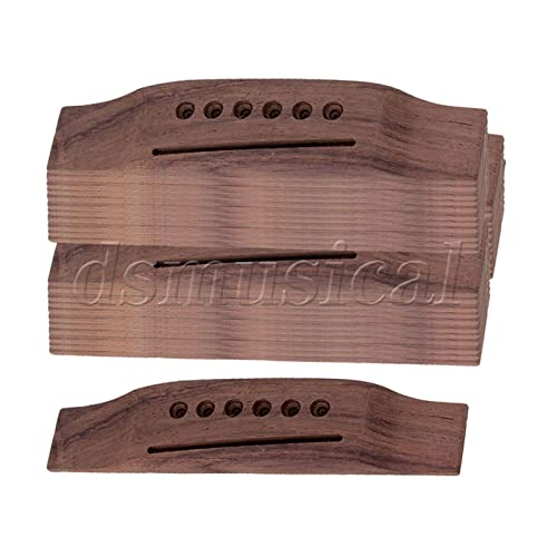 50pcs 153mm Rosewood Saddle Thru Bridge for 6 String Acoustic Folk Guitar