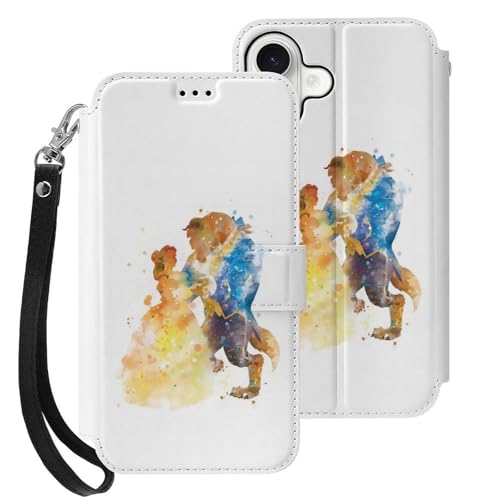 iPhone 17用 ケース 手帳型 美女と野獣 Iphone17用カバー アイフォン17 用 ケース スマホケース おしゃれ 人気 財布型 PUレザー 携帯カバー カード収納 スタンド機能