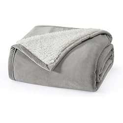 Ugg Edredon UGG 01465 Bliss Sherpa - Manta Totalmente Reversible para sofá o Cama, Lavable a máquina, de fácil Cuidado, Suave y Lujosa, 70 x 50 Pulgadas, Color Sello