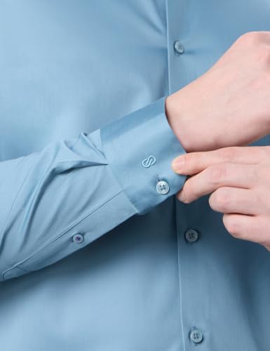 Image of Symbol Premium Men's Slim Fit Satin Formal /Dress Shirt | 100% Cotton | Soft & Lustrous Finish | Available in Plus Sizes