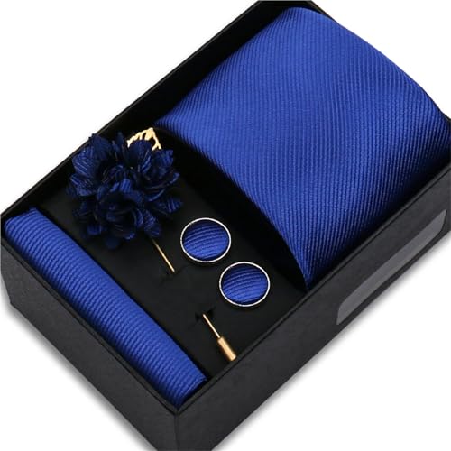Set de corbata para hombre con pin y gemelos florales