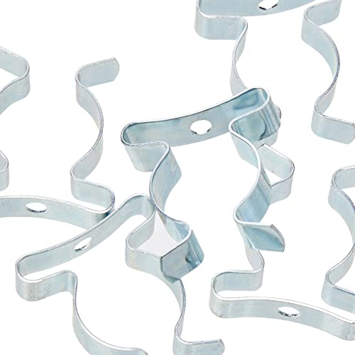 Merriway Werkzeughalter 19mm Verzinkt 5 Stück, Federklammern für Werkzeuge & Rohre, Robuste Werkzeugclips zur Wandmontage, Gerätehalter für Besen & Schaufeln, Werkstatt Organisation (BZP)