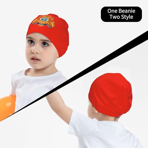 National Emblem of Cambodia Children Hip Hop Knitted Hat Kids Elastic Leisure Knit Cap Warm Sleep Beanies Black4
